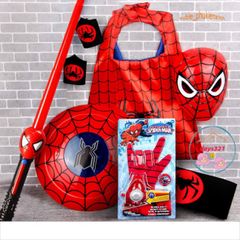 Bộ Trang Phục Siêu Nhân Nhện Cho Bé - Dài Tay Chất Thun Co Giãn, Thoải Mái - Hoá Trang Halloween Hoàn Hảo