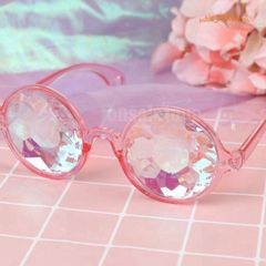 Kính Mát Vạn Hoa Tròn - Kính Mát Unisex Thời Trang Độc Đáo Cho Nam Nữ, Phụ Kiện Mùa Hè Tươi Tắn