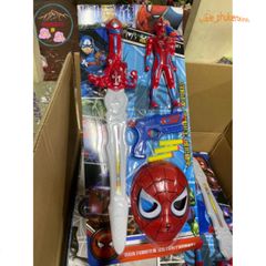 Bộ trang phục siêu nhân Spiderman cho bé trai, bé gái - áo choàng và mặt nạ hóa trang nhện độc đáo.