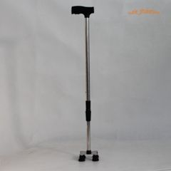 Gậy Batoong 4 Chân INOX Điều Chỉnh - Dụng Cụ Hỗ Trợ Đi Lại An Toàn cho Người Cao Tuổi và Người Khuyết Tật