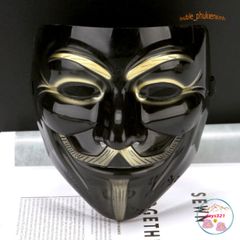 Mặt Nạ Hacker Đen - Trang Trí Halloween Hoặc Hóa Trang Độc Đáo, Phong Cách Bí Ẩn và Nổi Bật, Quà Tặng Thú Vị