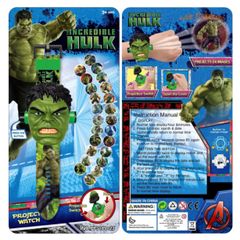 Đồng Hồ Chiếu 3D The Avengers cho Trẻ Em - SpiderMan, Iron Man, Hulk - Đồ Chơi Học Tập Sáng Tạo Có Đèn Biến Hình