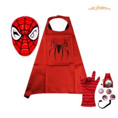 Bộ trang phục siêu anh hùng Người Nhện - Áo choàng và mặt nạ cosplay trẻ em, đồ chơi Halloween độc đáo, quà sinh nhật sáng tạo