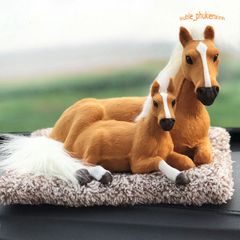 Thú Nhồi Bông Chó Shiba Mẹ Con - Lõi Than Hoạt Tính Khử Mùi Không Khí Ô Tô Dễ Thương, Trang Trí Xe Hơi Sáng Tạo
