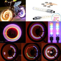 Đèn LED Lốp 5 Bóng Nháy 7 Màu - Phụ Kiện Đèn Trang Trí An Toàn Cho Xe Đạp, Xe Máy, Ô Tô - Tự Động Sáng Khi Chạy
