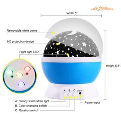 Đèn Chiếu Sao 3D Star Master Pro - Đèn Ngủ Đổi Màu 7 Sắc Tạo Không Gian Lãng Mạn cho Phòng Ngủ và Thư Giãn