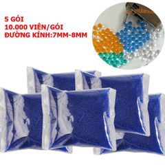 Bộ 5 Gói Hạt Nở Xanh 7mm - 10,000 Hạt Màu Sắc Ngẫu Nhiên - Phù Hợp Làm Đồ Thủ Công và Trang Trí Sáng Tạo