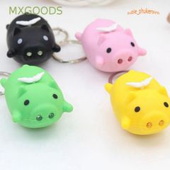 Móc Khóa Heo Có Cánh Thiên Thần Phát Sáng LED - Âm Thanh Vui Nhộn và Đèn Đẹp - Phụ Kiện Thời Trang Độc Đáo