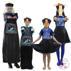 Bộ Trang Phục Hóa Trang Ma Cương Thi Dành Cho Halloween - Áo Khoác, Mũ, Móng Tay Giả, Đồ Hóa Trang Đáng Sợ Cho Lễ Hội