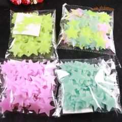 Combo 10 Gói Ngôi Sao Dán Tường Phát Sáng 3cm - Trang Trí Nội Thất Dạ Quang, Decal Thú Vị Cho Phòng Ngủ Trẻ Em