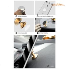 Giá Đỡ Điện Thoại Hút Nam Châm Ô Tô - Lắp Đặt Dễ Dàng, An Toàn Cho Smartphone - Xoay 360 Độ, Sang Trọng, Tiện Ích Hàng Đầu