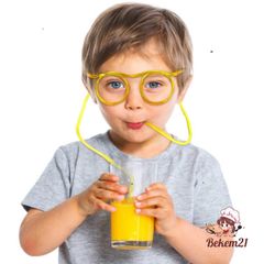 Ống Hút Kính Mắt Vui Nhộn - Ống Hút PET Bền Đẹp, Chuyên Dụng Trang Trí Tiệc Tùng, Lựa Chọn Nhiều Màu Sắc
