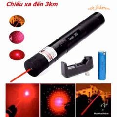 Đèn Pin Laser 303 Cao Cấp Kèm Pin Sạc 5.000mW - Đèn Chiếu Sáng Đa Chế Độ Thích Hợp Dùng Giảng Dạy, Du Lịch, Nghệ Thuật