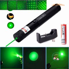 Đèn Pin Laser 303 Cao Cấp Kèm Pin Sạc 5.000mW - Đèn Chiếu Sáng Đa Chế Độ Thích Hợp Dùng Giảng Dạy, Du Lịch, Nghệ Thuật