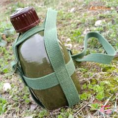 Bình Tông 3 Lít Kiểu Cổ Điển - Dụng Cụ Đựng Nước, Rượu Chống Gỉ, Phong Cách Lính Kháng Chiến, Thích Hợp Đi Dã Ngoại, Camping