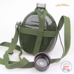 Bình Tông 3 Lít Kiểu Cổ Điển - Dụng Cụ Đựng Nước, Rượu Chống Gỉ, Phong Cách Lính Kháng Chiến, Thích Hợp Đi Dã Ngoại, Camping