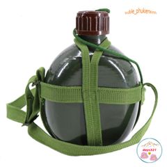 Bình Tông 3 Lít Kiểu Cổ Điển - Dụng Cụ Đựng Nước, Rượu Chống Gỉ, Phong Cách Lính Kháng Chiến, Thích Hợp Đi Dã Ngoại, Camping