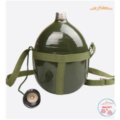 Bình Tông 3 Lít Kiểu Cổ Điển - Dụng Cụ Đựng Nước, Rượu Chống Gỉ, Phong Cách Lính Kháng Chiến, Thích Hợp Đi Dã Ngoại, Camping