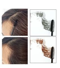 Cây Chải Nhuộm Tóc Bạc Tạm Thời Kiss USA - Chất liệu tự nhiên (Dầu Jojoba) không hại da đầu, Tông Đen/Nâu, 7g, Giải Pháp Nhanh Chóng Cho Tóc Bạc