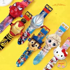 Đồng Hồ Biến Hình Siêu Nhân 3D Cho Trẻ Em - Có Đèn Chiếu Hình Siêu Nhân, Đồ Chơi Giáo Dục An Toàn, Món Quà Tuyệt Vời
