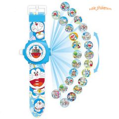 Đồng hồ điện tử 3D chiếu hình hoạt hình - Đồng hồ đeo tay cho bé trai và bé gái với nhân vật Elsa, Kitty, Siêu nhân, phong cách vui nhộn, màu sắc bắt mắt