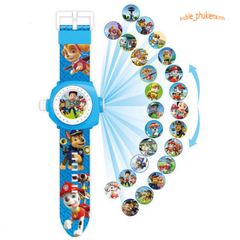 Đồng hồ điện tử 3D chiếu hình hoạt hình - Đồng hồ đeo tay cho bé trai và bé gái với nhân vật Elsa, Kitty, Siêu nhân, phong cách vui nhộn, màu sắc bắt mắt