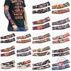 Găng Tay Chống Nắng Hình Xăm 3D - Bảo Vệ Tay Khi Đi Xe, Phong Cách Thời Trang Unisex, Dùng Để Chống UV, Thể Thao Ngoài Trời
