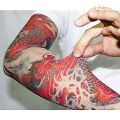 Găng Tay Chống Nắng Hình Xăm 3D - Bảo Vệ Tay Khi Đi Xe, Phong Cách Thời Trang Unisex, Dùng Để Chống UV, Thể Thao Ngoài Trời