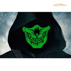 Khẩu Trang Phát Sáng Đầu Lâu Dạ Quang - Phụ Kiện Halloween Thú Vị, Khẩu Trang Cosplay Unisex, Chống Bụi và Giữ Ấm