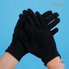 Găng Tay Polyester Màu Đen - Phụ Kiện Thời Trang Để Bảo Vệ Tay Cho Nghi Lễ và Trưng Bày Sản Phẩm, Thích Hợp Cho DIY