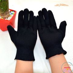 Găng Tay Polyester Màu Đen - Phụ Kiện Thời Trang Để Bảo Vệ Tay Cho Nghi Lễ và Trưng Bày Sản Phẩm, Thích Hợp Cho DIY