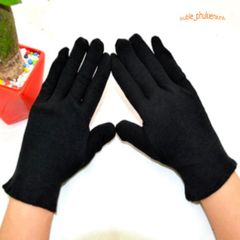 Găng Tay Polyester Màu Đen - Phụ Kiện Thời Trang Để Bảo Vệ Tay Cho Nghi Lễ và Trưng Bày Sản Phẩm, Thích Hợp Cho DIY