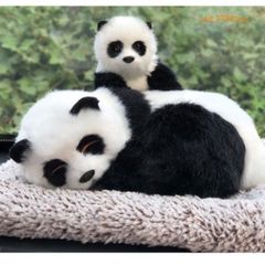 Thú Bông Mèo Vằn Vàng Đôi Mẹ Con Ngủ Nghỉ - Giải Pháp Lọc Không Khí, Khử Mùi Khuyến Mãi Tốt Nhất Cho Ô Tô và Không Gian Sống