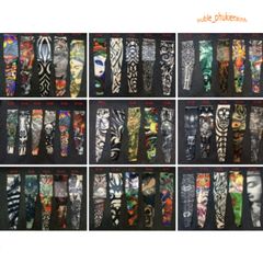 Găng Tay Hình Xăm Tạm Thời 3D Nghệ Thuật Chống Nắng UV - Phụ Kiện Hip Hop Độc Đáo, Phong Cách Nổi Bật cho Mọi Hoạt Động Ngoài Trời