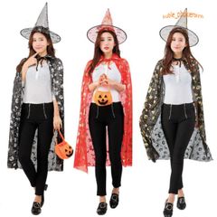 Bộ hóa trang phù thủy 2020 cho trẻ em & người lớn - Áo choàng đen và nón phù thủy Halloween phong cách kỳ bí, hấp dẫn