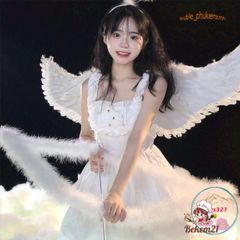 Cánh Thiên Thần Cosplay Trẻ Em - Phụ Kiện Lễ Hội Hóa Trang, Tiệc Tùng, Biểu Diễn, Chất Liệu Lông Vũ Nhẹ và Thoải Mái