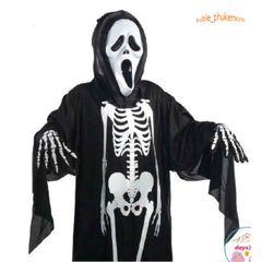 Bộ Trang Phục Halloween Kinh Dị - Áo Quần Xương Người và Mặt Nạ Đầu Lâu Cho Nam Nữ - Phụ Kiện Thời Trang Độc Đáo