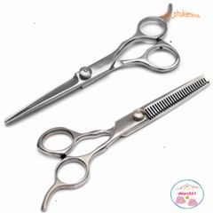 Bộ 2 Kéo Cắt Tỉa Tóc Chuyên Nghiệp Không Gỉ - Dụng Cụ Làm Tóc Tại Nhà và Salon, Hàng Chất Lượng Cao