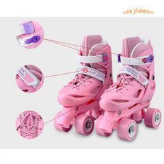Giày Trượt Patin 2 Hàng Bánh Cao Cấp Kèm Balo & Bảo Hộ - Giày Trượt An Toàn Cho Trẻ Em & Người Lớn, Mũ Bảo Hiểm, Bảo Hộ Tay Chân