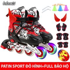 Giày Trượt Patin Phát Sáng Sport QF Thế Hệ Mới cho Trẻ Em và Người Lớn - Tặng 2 Thanh Cờ Lê, Nhiều Màu, Thời Trang, Bảo Hộ An Toàn