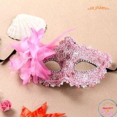 Mặt Nạ Mắt WMES15H Phối Lông Vũ - Đạo Cụ Hóa Trang Cho Halloween, Tiệc Cưới, Thời Trang Độc Đáo, Phụ Kiện Nổi Bật