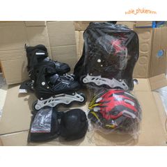 Giày Patin Phát Sáng QF cho Trẻ Em & Người Lớn - Kèm 2 Thanh Cờ Lê Tháo Lốp & Bộ Bảo Hộ 6 Miếng, Giày Trượt An Toàn, Chất Lượng Cao
