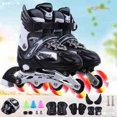 Giày Patin Trẻ Em 8 Bánh Phát Sáng - Khung Hợp Kim Cao Cấp, Kèm Bộ Bảo Hộ Đầy Đủ, Thể Thao An Toàn và Thoải Mái
