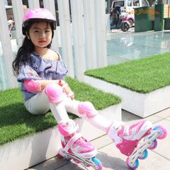 Giày Trượt Patin QF Phát Sáng Cho Trẻ Em và Người Lớn - Thể Thao Cao Cấp, Tặng Bộ Bảo Hộ và 2 Thanh Cờ Lê Tháo Lốp!