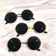 Kính Mát Gọng Tròn Retro Thời Trang Unisex - Kính Râm UV400 Dành Cho Nam Nữ, Phong Cách Thầy Bói Mù Ổn Định