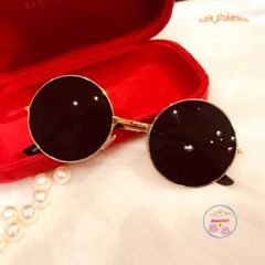 Kính Mát Gọng Tròn Retro Thời Trang Unisex - Kính Râm UV400 Dành Cho Nam Nữ, Phong Cách Thầy Bói Mù Ổn Định