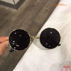 Kính Mát Gọng Tròn Retro Thời Trang Unisex - Kính Râm UV400 Dành Cho Nam Nữ, Phong Cách Thầy Bói Mù Ổn Định