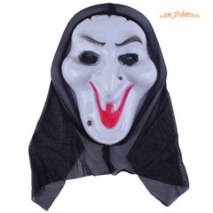 Mặt Nạ Kinh Dị Scream Đen Hood Halloween - Phụ Kiện Hóa Trang Độc Đáo Cho Bữa Tiệc Ma Quái, Nổi Bật & Ấn Tượng