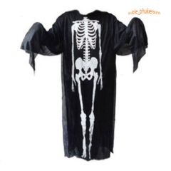 Áo Choàng Xương Ma Halloween Dài 120cm - Trang Phục Hóa Trang Độc Đáo Cho Trẻ Em và Người Lớn, Phù Hợp Cho Các Bữa Tiệc Halloween