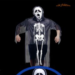 Áo Choàng Xương Ma Halloween Dài 120cm - Trang Phục Hóa Trang Độc Đáo Cho Trẻ Em và Người Lớn, Phù Hợp Cho Các Bữa Tiệc Halloween